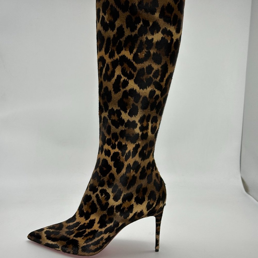 Christian Louboutin Leopard Print Heeled Boots